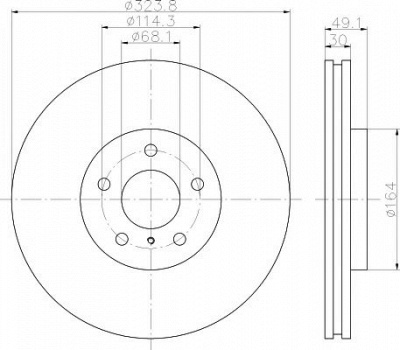 HELLA PAGID 8dd355120271 -  Тормозной диск